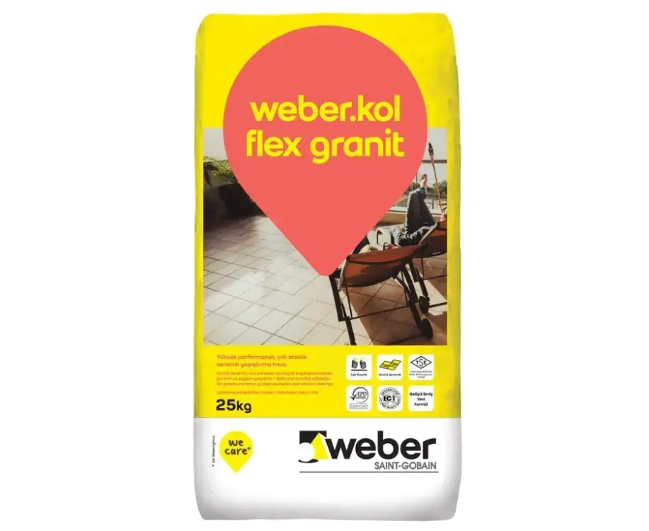 წებო ფილის Weber Kol Flex Granit 25 კგ ნაცრისფერი